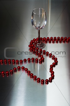wine-glass and beads