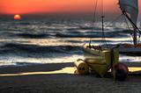 Catamaran at sunset