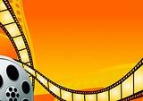 Cinema theme on the orange background