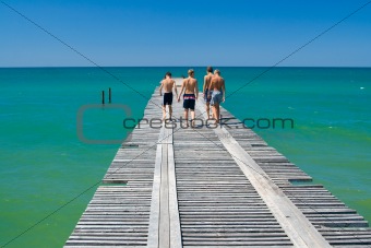 Kids on the pier