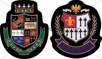 classic college royal badge
