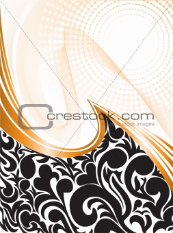 Black pattern with waves