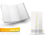 Blank folded brochure for your design presentation