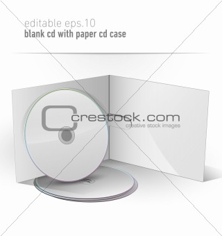Blank CD DVD in paper case