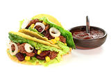 Mexican tacos with ground beef