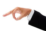 hand of businessman picking up