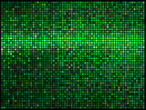 Multicolor abstract lights green disco background. Square pixel 