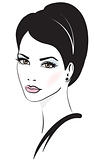 woman face vector illustration