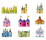 cartoon Fairy tale castle icon
