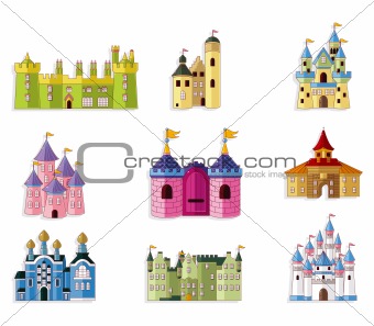 cartoon Fairy tale castle icon
