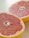 Halved Pink Grapefruit