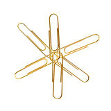 Golden paper clips