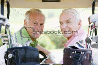 Male Friends Enjoying A Game Of Golf