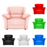 Colored set of stylish chairs