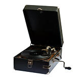 The sound of vintage...  Very old gramophone