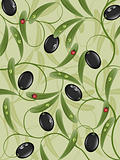 Floral background with olive branch