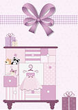 new baby greeting card with nice closed