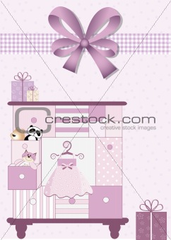 new baby greeting card with nice closed