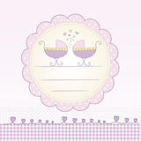 delicate baby twins announcement card