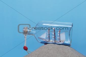 sailcloth ship in bottle