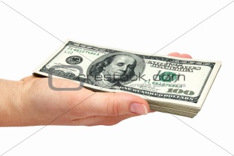 Handful of money