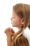 Adorable little girl praying