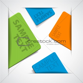 vector colorful paper cards with place for your text