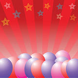 balloons and stars background