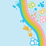 seamless rainbow background with circles