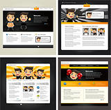 Business Man,4 Web site design template, vector