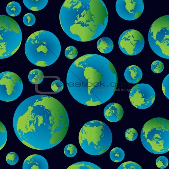 Background pattern with planet Earth