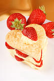 Strawberry and custard millefeuille