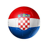 Soccer football ball with Croatia flag