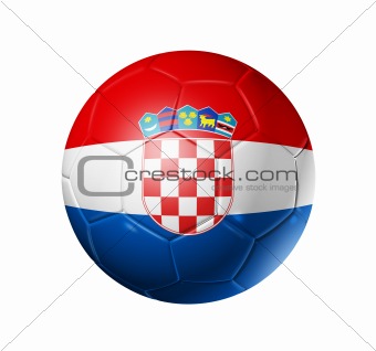 Soccer football ball with Croatia flag