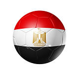 Soccer football ball with Egypt flag