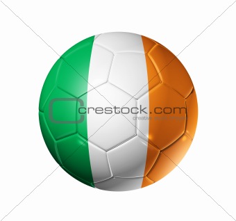 Soccer football ball with Ireland flag