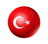 Soccer football ball with Turkey flag