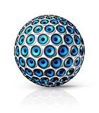 blue speakers sphere