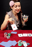 woman gambling at the casino 