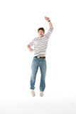 Teenage Boy Jumping In The Air