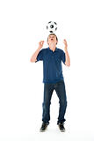 Portrait Of Teenage Boy With A Soccer Ball