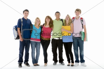 Group Shot Of Teenage School Kids