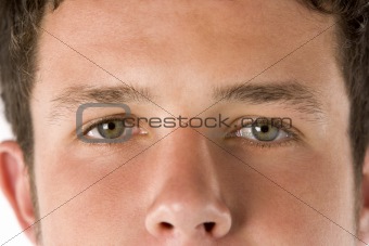 Close Up Teenage Boy's Eyes