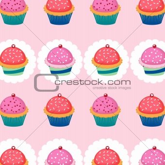 Sweet cupcakes pattern