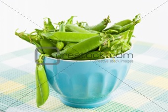 Green sweet organic peas