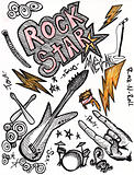 rockstar hand drawing doodles