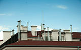 Many Chimneys on rooftop