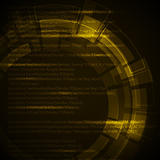 Abstract dark yellow technical background 