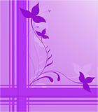 purple floral design