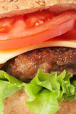 Cheeseburger with tomatoes and lettuce